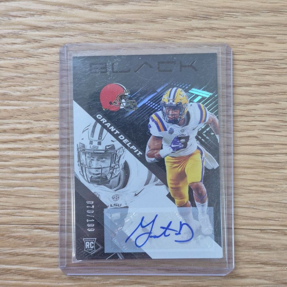 Panini Black 2020 Grant Delpit Browns #161 RC Rookie Auto Autograph 70/199